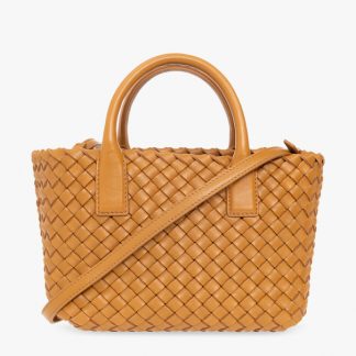 Bottega Veneta BRĄZOWY Torba na ramię ‘Cabat Mini’